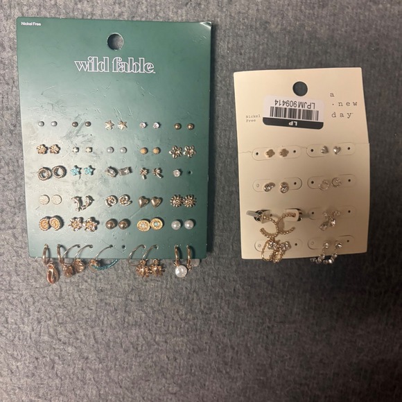 wild fable Jewelry - Wild Fable & A New Day Earring Set Bundle 30+ Pairs Gold Silver Tone Nickel Free